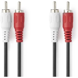 CABLE LINEAIRE RCA 2 RCA MALE/2 RCA MALE 5M