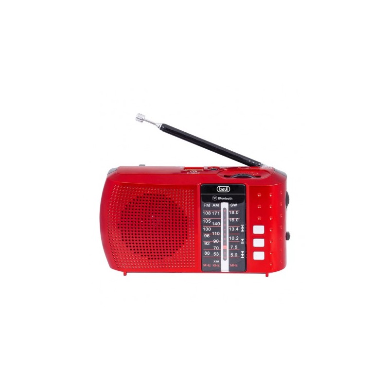 RADIO PORTABLE TREVI RA7F20BTRED FM/AM/BT/USB/MICRO SD ROUGE