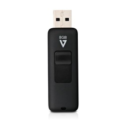 CLE USB 8GB V7 2.0 RETRACTABLE NOIR