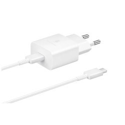CHARGEUR + CABLE SAMSUNG EP-T1510XW 15W USB-C/USB-C BLANC