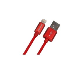 CABLE LIGHTNING REAL CABLE 1M ROUGE