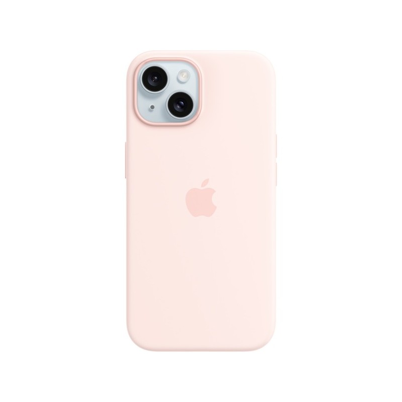 COQUE APPLE SILICONE AVEC MAGSAFE IPHONE 15 LIGHT PINK