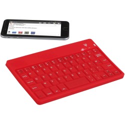 CLAVIER CLIP-SONIC TEA142R SILICONE ROUGE BT AZERTY