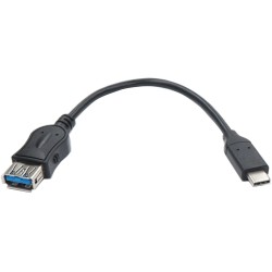 CORDON USB LINEAIRE USB-C M/OTG F 0.15M