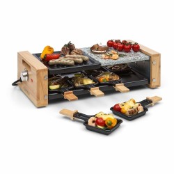RACLETTE KITCHENCHEF WOOD.FAMILY.8 1200W PIERRADE/GRILL